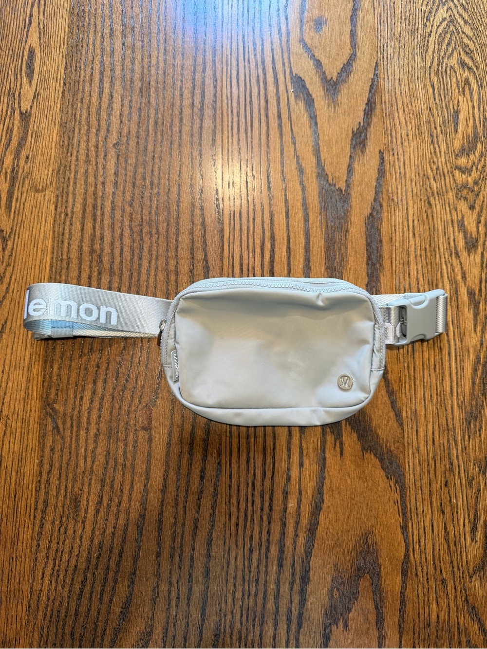 lululemon athletica Light Gray Belt Bag with Branded Strap